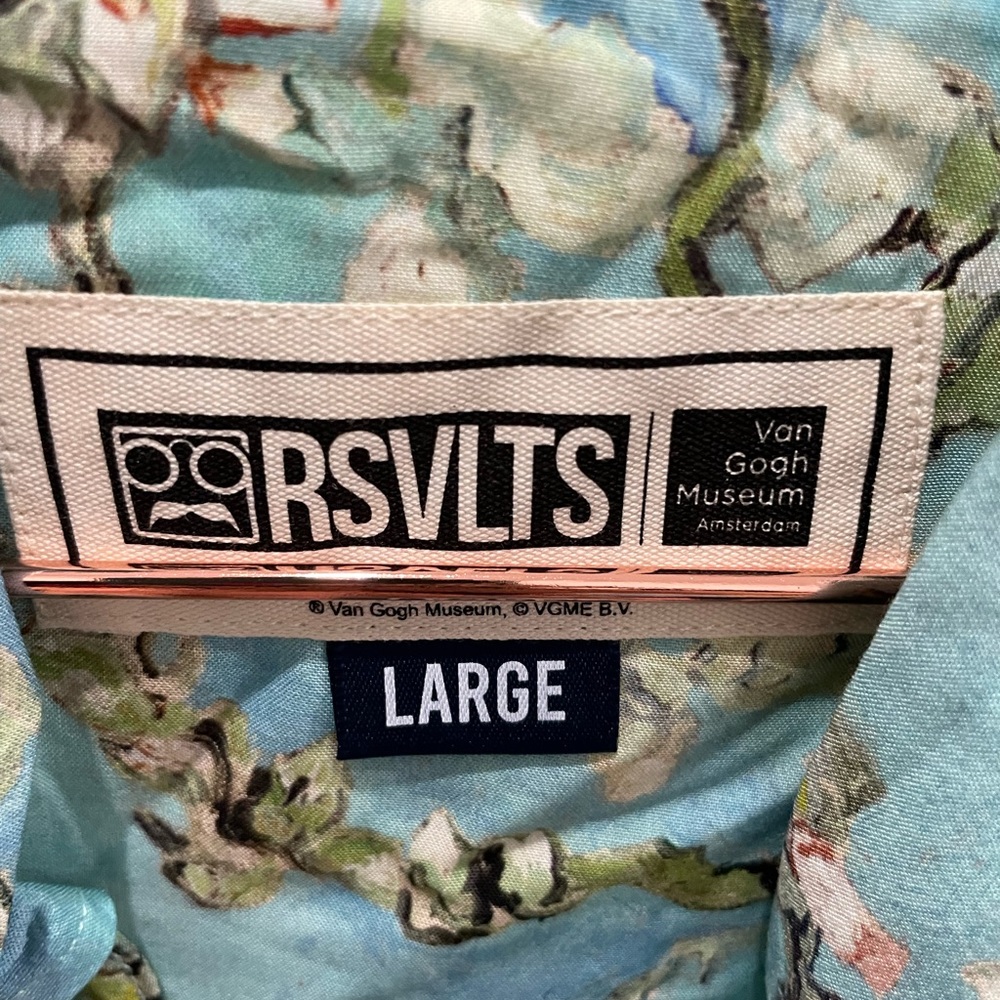 RSVLTS Van Gogh button down. New with tags. Size large.